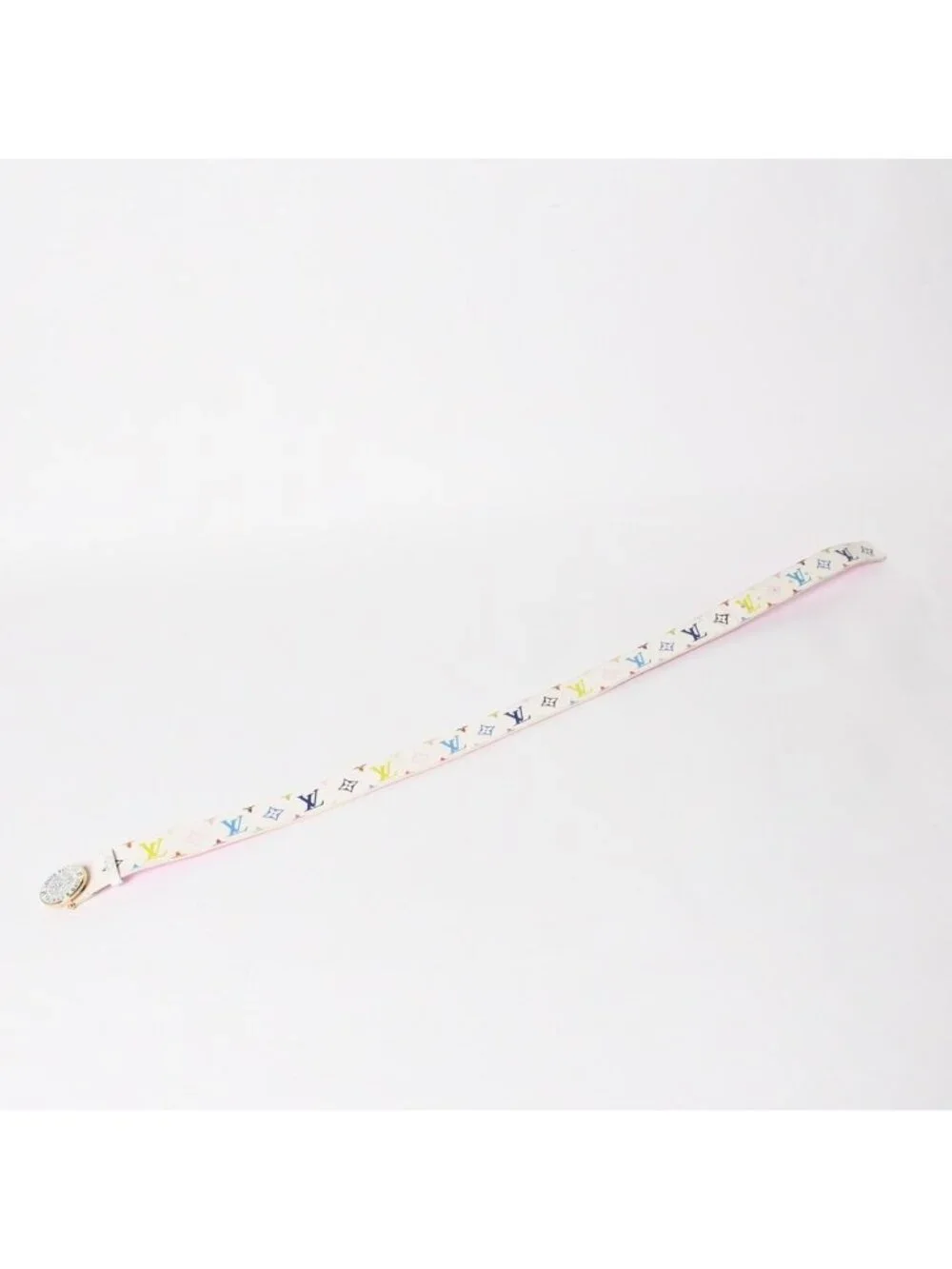 Louis Vuitton Ceinture Belt White Multicolor Gold